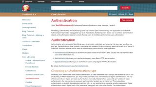 
                            11. Authentication — CakePHP Cookbook v2.x documentation