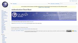 
                            1. Authentication Cheat Sheet - OWASP