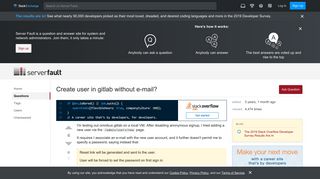 
                            9. authentication - Create user in gitlab without e-mail? - Server Fault