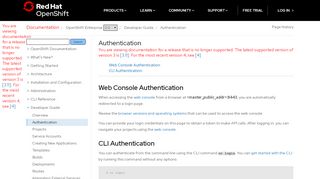 
                            4. Authentication | Developer Guide | OpenShift Enterprise 3.0