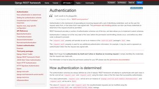 Authentication - Django REST framework