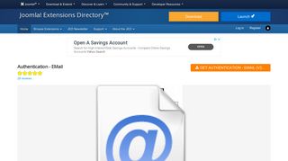 
                            1. Authentication - EMail, by Michael Richey - Joomla Extension Directory
