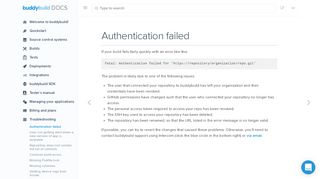 
                            8. Authentication failed | buddybuild docs