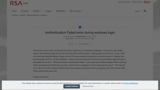 
                            3. Authentication Failed error during windows login | RSA Link