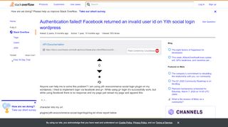 
                            5. Authentication failed! Facebook returned an invalid user id on ...