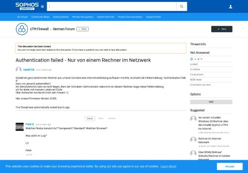 
                            8. Authentication failed - Nur von einem Rechner im Netzwerk - German ...