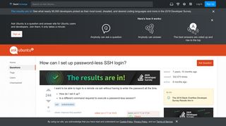 
                            1. authentication - How can I set up password-less SSH login? - Ask ...