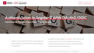 
                            11. Authentication in Angular 2 with OAuth2, OIDC and Guards for the ...