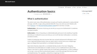 
                            8. Authentication in Azure Active Directory | Microsoft Docs
