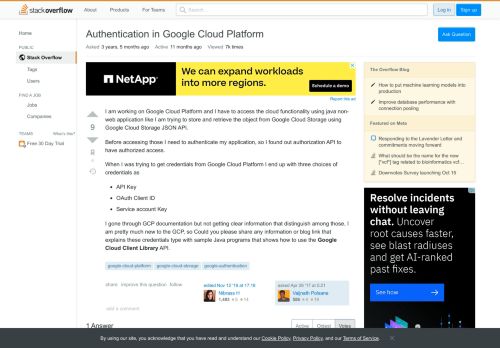 
                            5. Authentication in google cloud platform - Stack Overflow