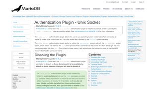 
                            3. Authentication Plugin - Unix Socket - MariaDB Knowledge Base