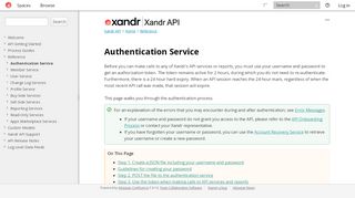
                            12. Authentication Service - Console API - AppNexus Documentation