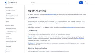 
                            3. Authentication – SilverStripe Documentation