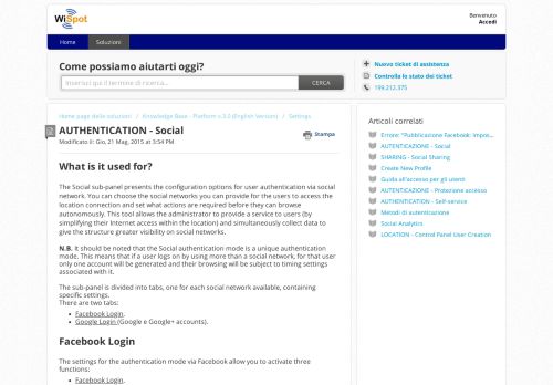 
                            12. AUTHENTICATION - Social : WiSpot