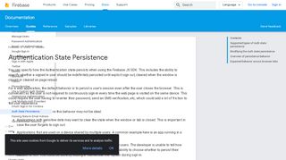 
                            2. Authentication State Persistence | Firebase