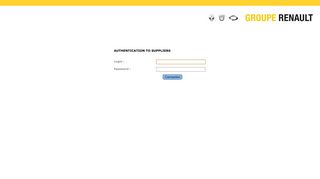 
                            1. Authentication to Suppliers - Renault Parts
