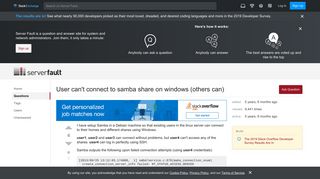 
                            5. authentication - User can't connect to samba share on windows ...