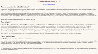 
                            8. Authentication using JAAS - JavaRanch