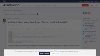 
                            2. Authentication using JavaScript, Python, and th... | AureaWorks ...