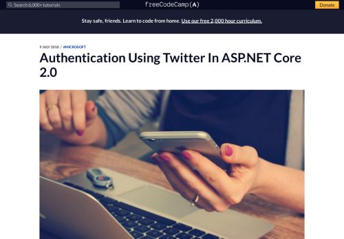 
                            8. Authentication Using Twitter In ASP.NET Core 2.0 – freeCodeCamp.org