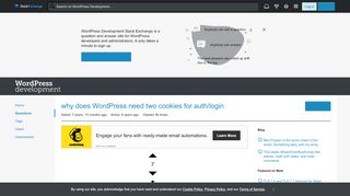 
                            2. authentication - why does WordPress need two cookies for auth ...