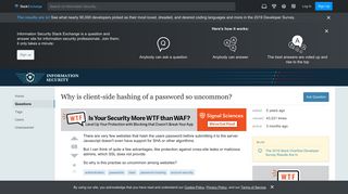 
                            12. authentication - Why is client-side hashing of a password so ...