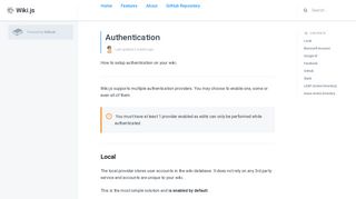 
                            9. Authentication - Wiki.js