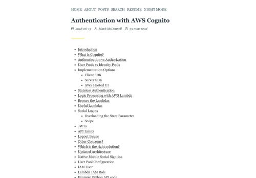 
                            13. Authentication with AWS Cognito ⋆ Mark McDonnell - integralist