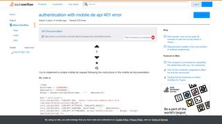 
                            11. authentication with mobile.de api 401 error - Stack Overflow