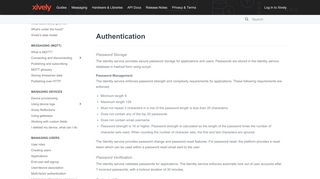 
                            5. Authentication - Xively Developer Centre