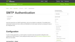 
                            12. Authentication - zend-mail - Documentation - Zend Framework