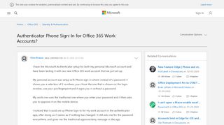 
                            9. Authenticator Phone Sign-In for Office 365 Work Accounts? - Microsoft ...