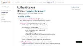 
                            3. Authenticators — JupyterHub 0.9.4 documentation
