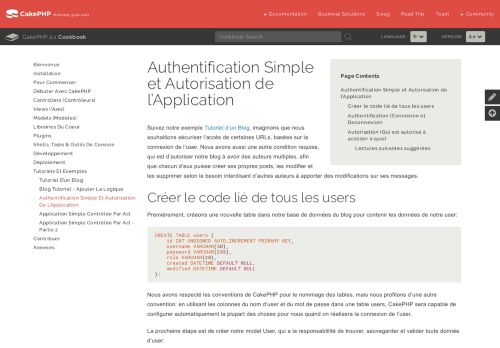 
                            3. Authentification Simple et Autorisation de l'Application - CakePHP ...