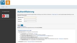 
                            6. Authentifizierung - Standardsoftware - TU Wien