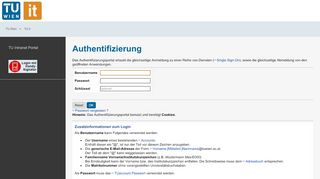 
                            5. Authentifizierung - Wien - Standardsoftware - TU Wien