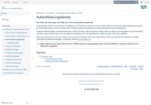
                            12. Authentifizierungsdienste - Docs - TUM Wiki