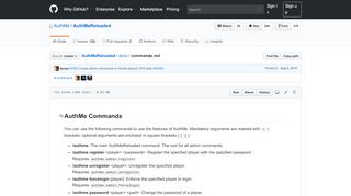 
                            8. AuthMeReloaded/commands.md at master · AuthMe ... - GitHub
