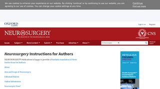 
                            10. Author Guidelines | Neurosurgery | Oxford Academic - Oxford Journals