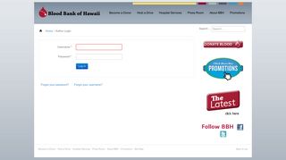 
                            10. Author Login - Blood Bank of Hawaii