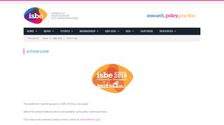 
                            4. Author login - ISBE