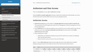 
                            9. Authoriser and User Access — AMU 2.0.1 documentation