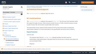 
                            2. AUTHORIZATION Endpoint - Amazon Cognito - AWS Documentation