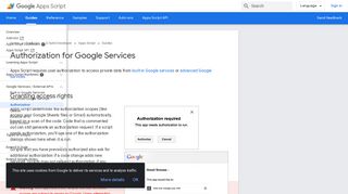 
                            1. Authorization for Google Services | Apps Script | Google Developers