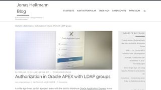 
                            11. Authorization in Oracle APEX with LDAP groups | Jonas Hellmann Blog