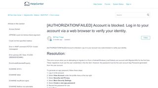 
                            12. [AUTHORIZATIONFAILED] Account is blocked. Log in to your account ...