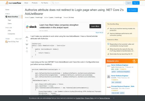 
                            1. Authorize attribute does not redirect to Login page when using ...
