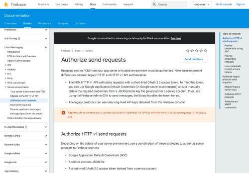 
                            8. Authorize send requests - Firebase - Google