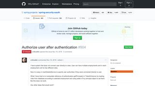 
                            7. Authorize user after authentication · Issue #904 · spring-projects/spring ...