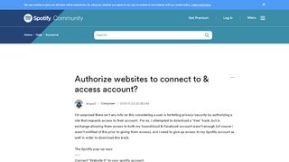 
                            13. Authorize websites to connect to & access account? - The Spotify ...